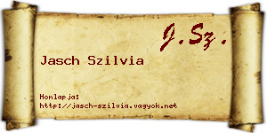 Jasch Szilvia névjegykártya